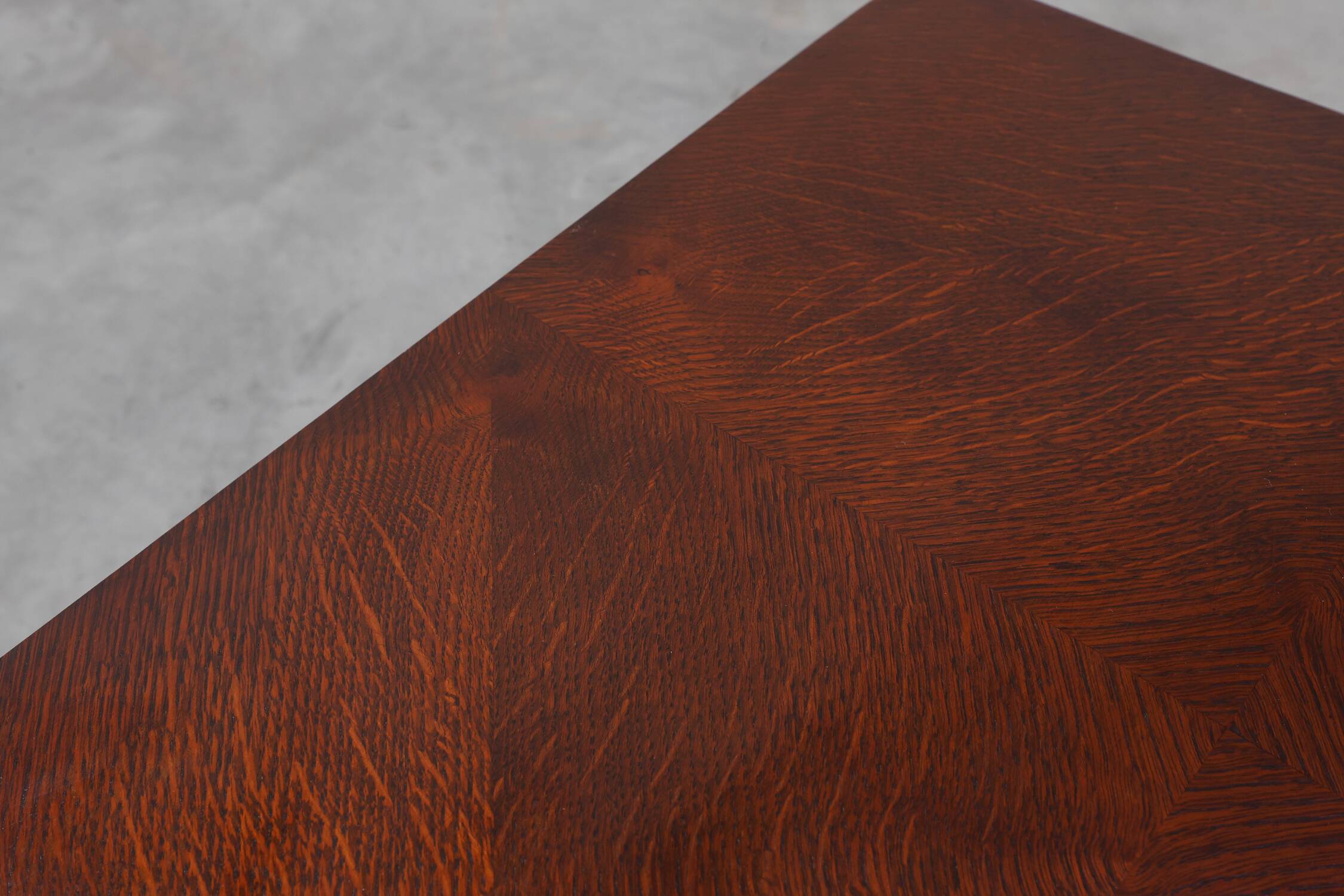 Art Deco square side table in oak veneer, France ca. 1925