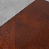 Art Deco square side table in oak veneer, France ca. 1925