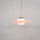 Mid-century modern yellow glass pendant light 1960's