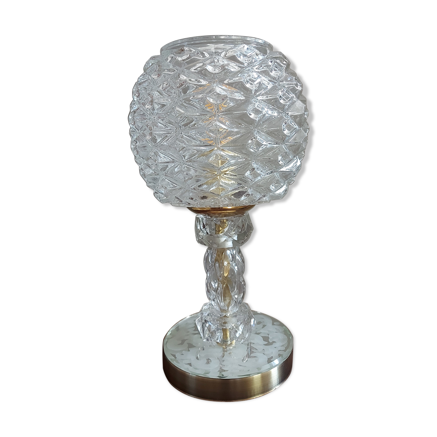 Transparent glass diamond lamp