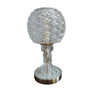 Lampe diamant en verre - transparent