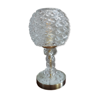 Lampe diamant en verre transparent