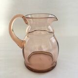 Rosé glass pitcher