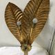 Wall light gold leaves, 70s