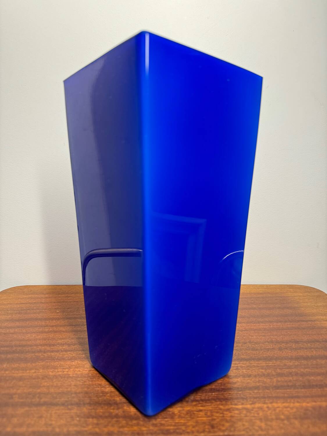 Vintage blue opaline vase