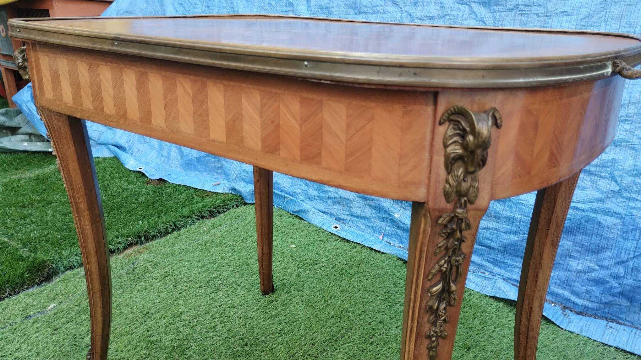 Louis XV style marquetry table