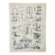 Old engraving 1898, Old balance, seesaw • Original and vintage lithograph