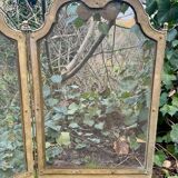 Antique brass fireplace screen