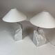 Paire de lampes de table en marbre et acier Bergboms du milieu du siècle, années 1970, Suède