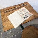 Vintage school desk – single-piece