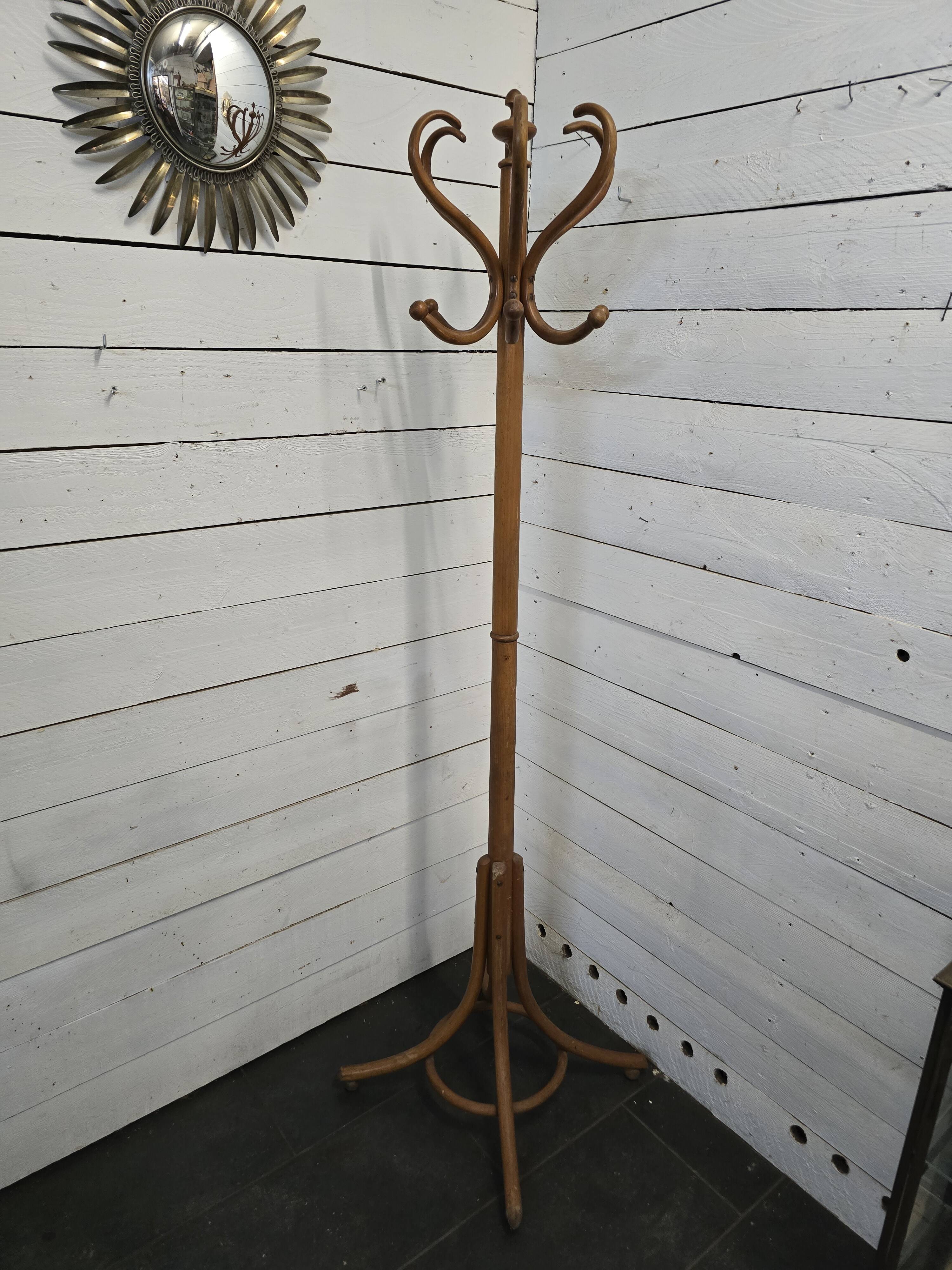 Parrot coat rack in curved wood