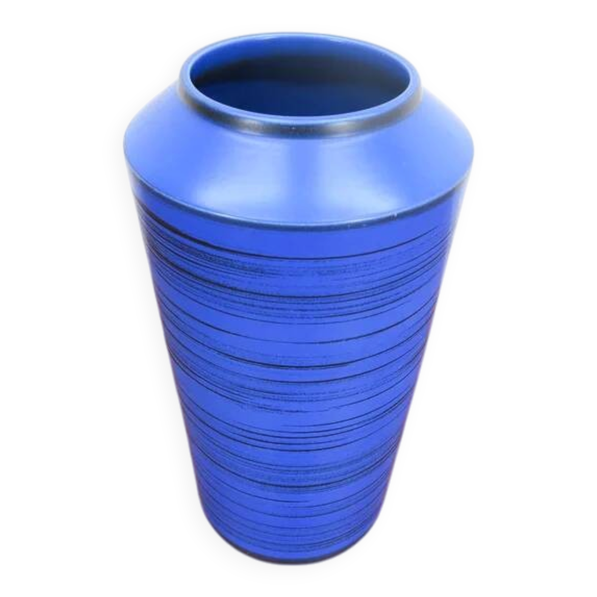 Blue and black ceramic vase, 1960s