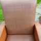 Paire de fauteuils vintage en skaï marron