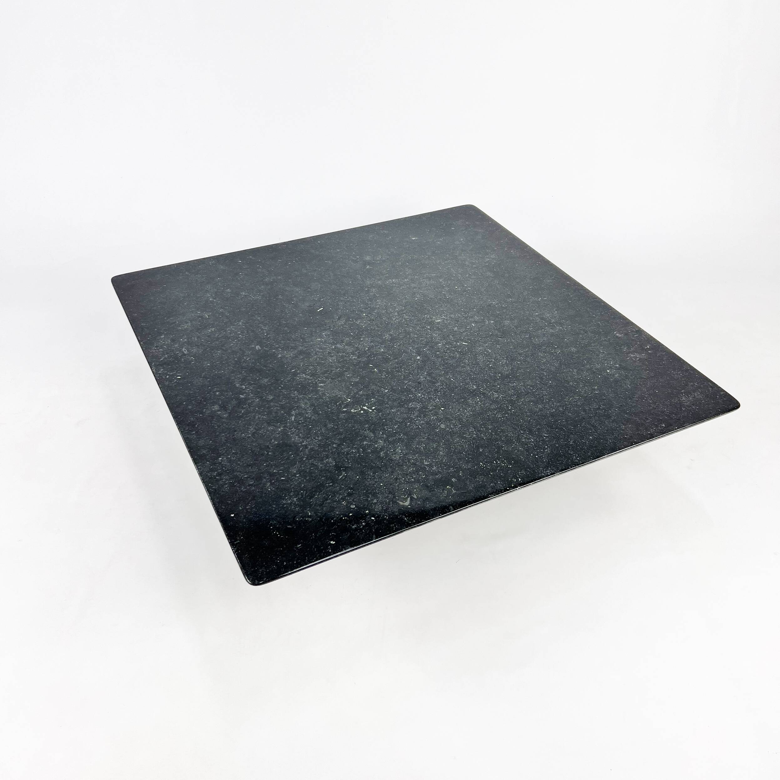 Vintage Square Italian Granite Coffee Table, 1970s