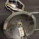 Large PIROUETT Art Deco metal chromo glass clouds lamp