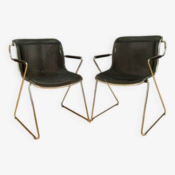 A pair of Penelope chairs by Charles Pollock, Castelli, Italy, 1980s