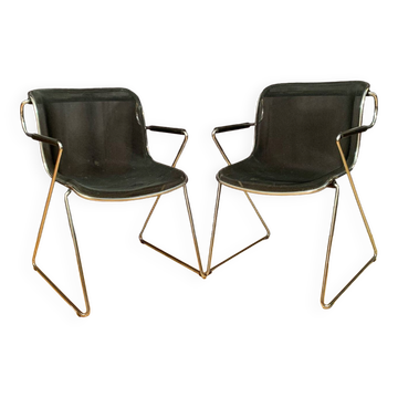 A pair of Penelope chairs by Charles Pollock, Castelli, Italy, 1980s