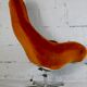 Space age chair, fiberglass, orange velvet, circa 1970s