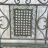 Folding iron garden bench