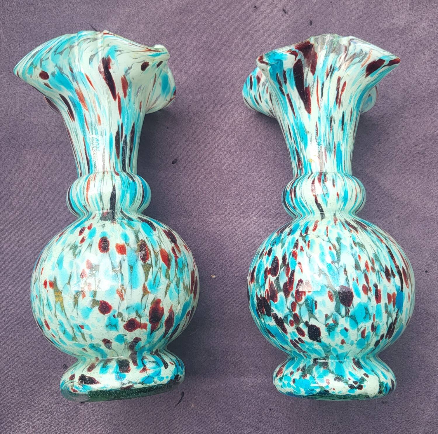 Paire de vases modèle Pervenche  Legras