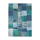 Oversized blue and green wool turkish carpets