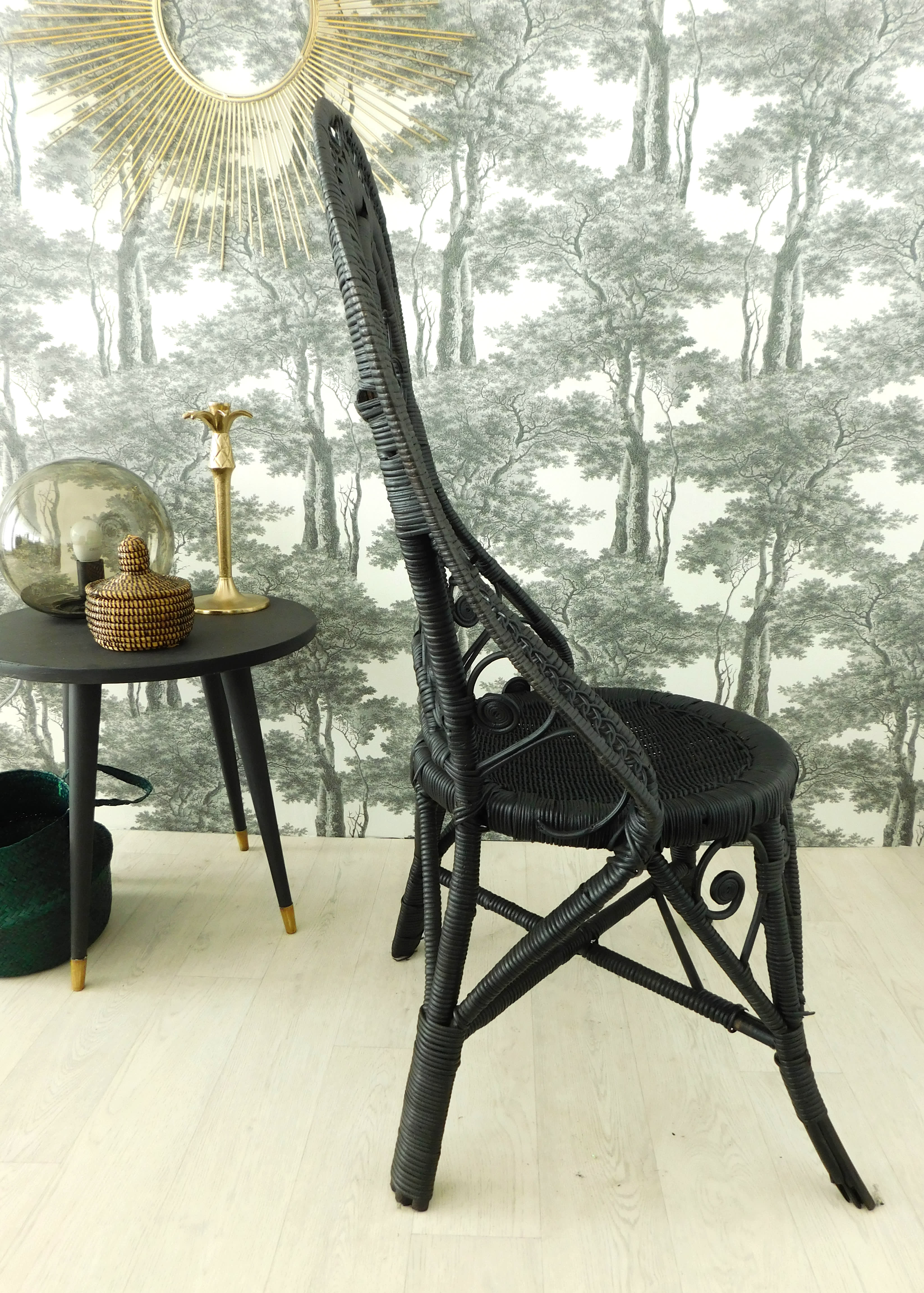 Peacock rattan chair