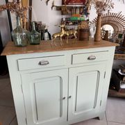 Buffet parisien vert amande vintage 