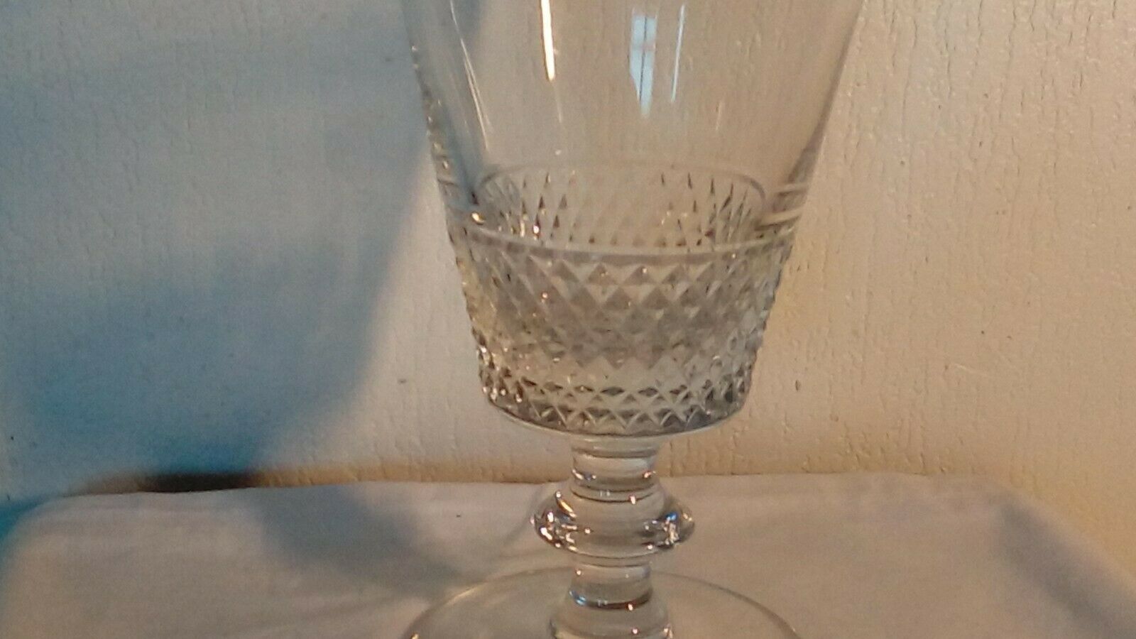 Crystal vase val saint lambert foot shower decor diamond tips