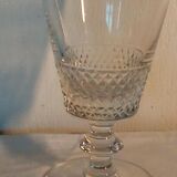 Crystal vase val saint lambert foot shower decor diamond tips