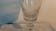 Vase en cristal val saint lambert pied douche decor pointes de diamants
