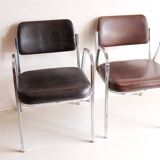 Two vintage Souvignet armchairs
