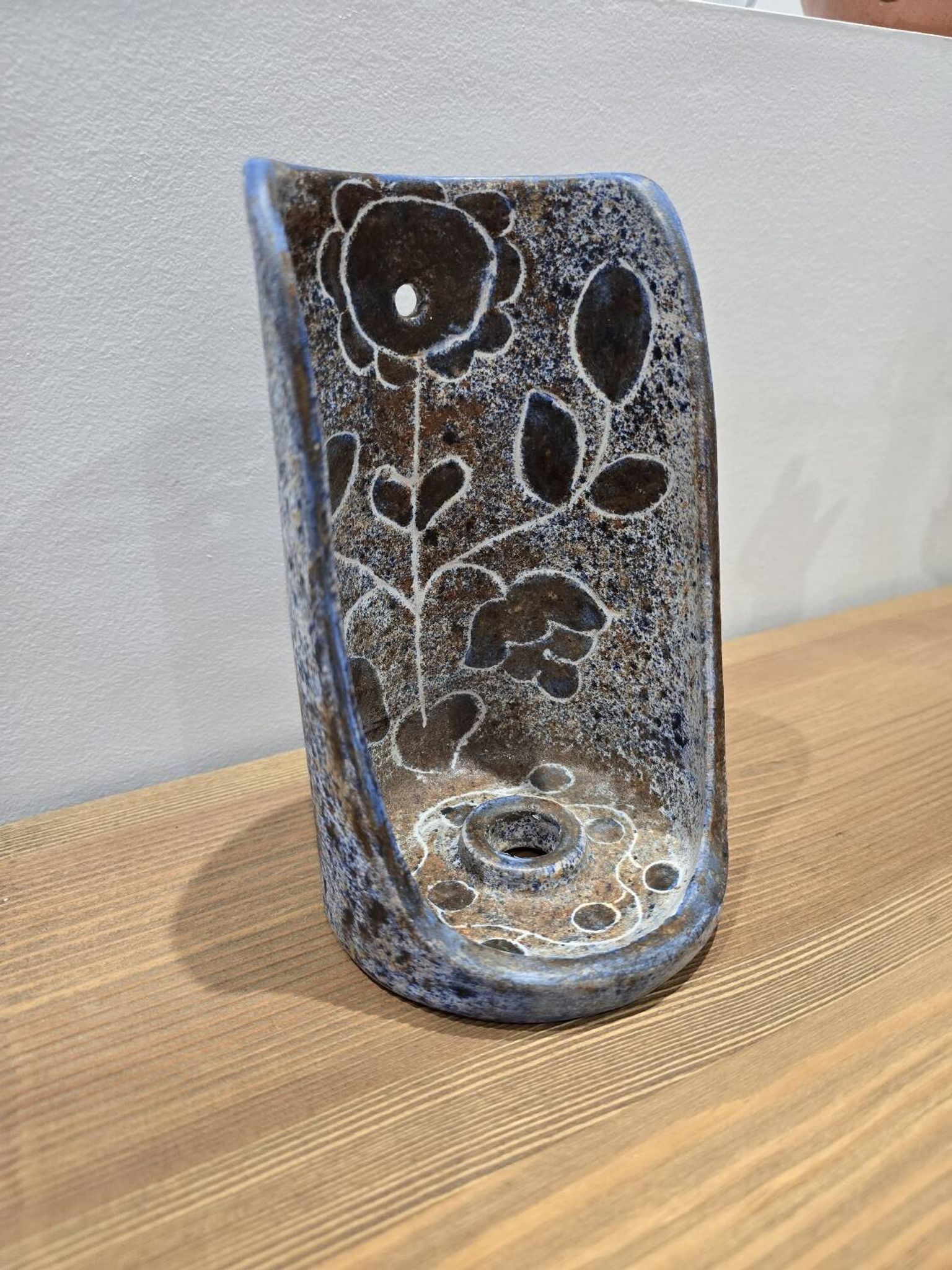 Glazed ceramic candlestick by Bernard Buffat