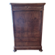 Antique secretary in flamed walnut, Louis-Philippe period.