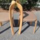 Pair of chairs by Bruno Rey in wood and fabric