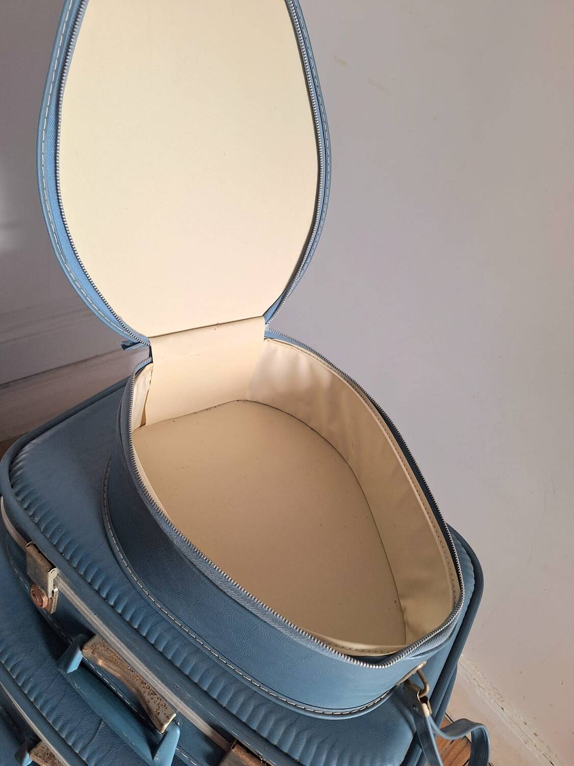 Air France vintage flight attendant nesting suitcase set