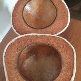 Coconut ice cube bucket, 50s marquetry