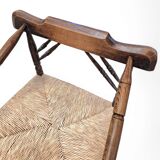 A pair of Dutch oak / matching Rush Chairs 1930s