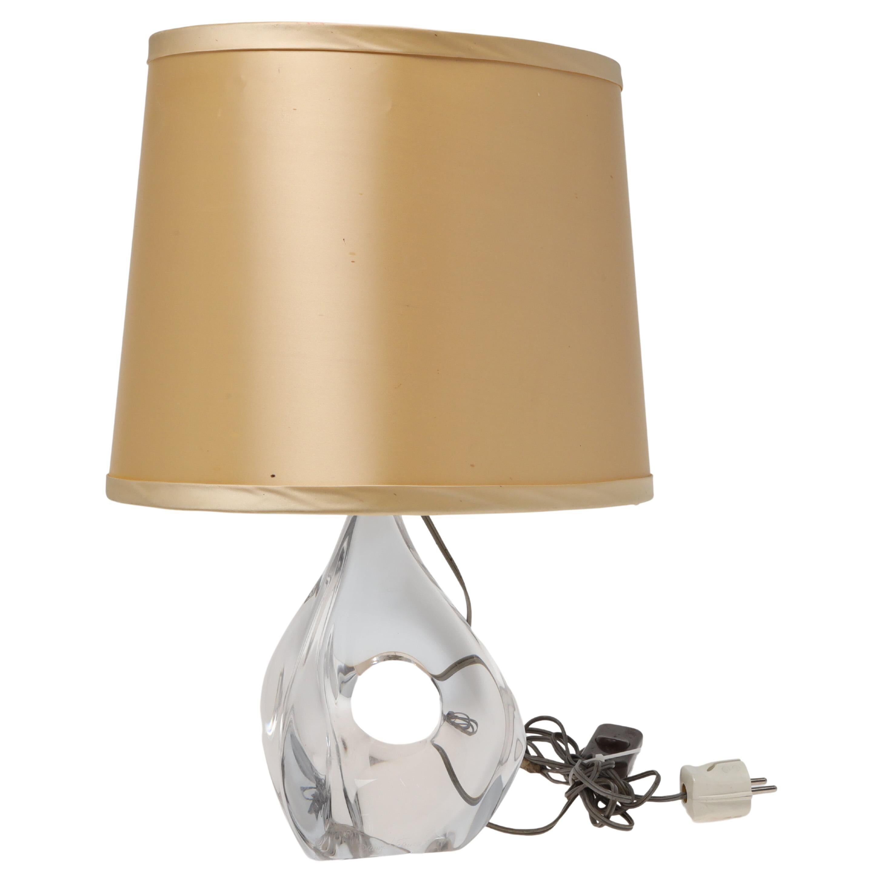 Daum crystal table lamp, France, 1960. Signed Daum.