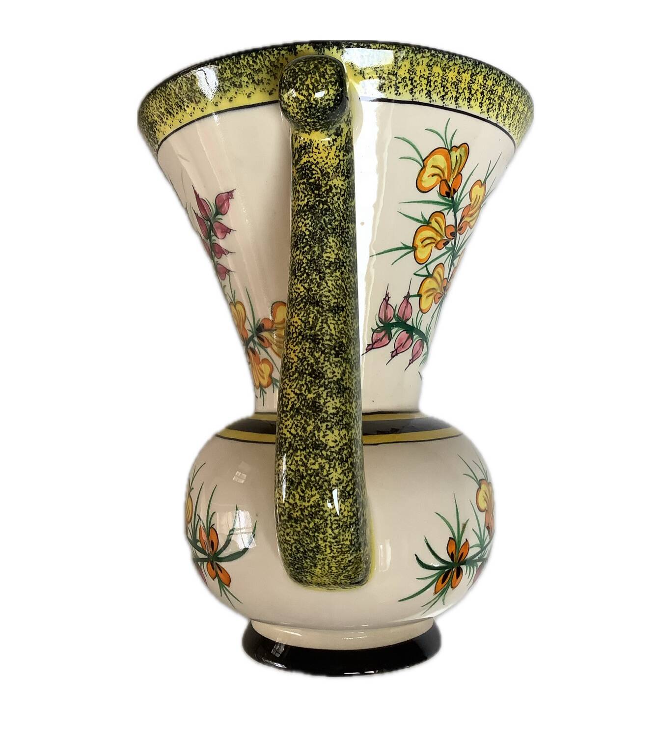 Henriot Quimper polychrome earthenware vase