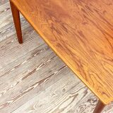 Danish mid century teak extendable dining table, denmark, 1960s