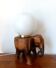 Elephant lamp and opaline