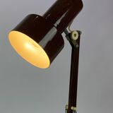 Table lamp in brown lacquered metal, of Danish design from the 1970s