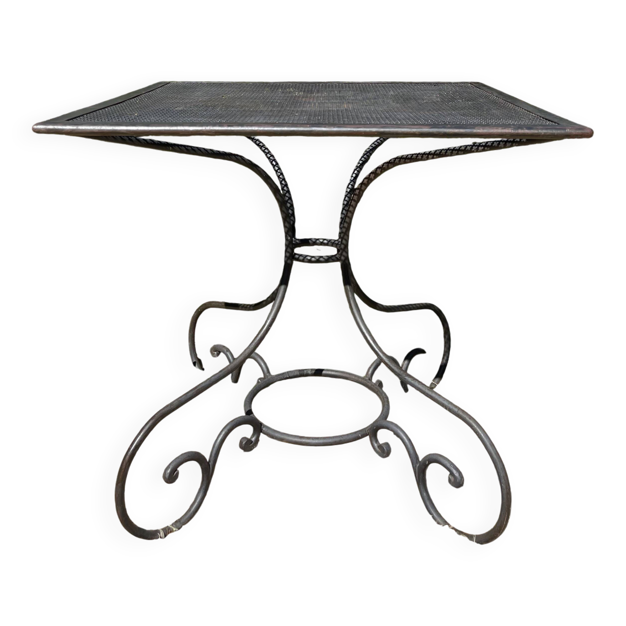 Table de jardin en fer forgé