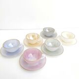 Arcopal coffee set 6 cups Pastel Harlequin