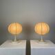 Paire de lampes de table cocoon par Goldkant Leuchten 1960