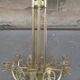 Bronze chandelier and brass art deco period