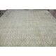 1970s Vintage Persian Handmade Wool Cotton Green Area Rug 295x400