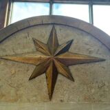 Large antique mirror Maison Fournier in white marble – 137 x 115 cm