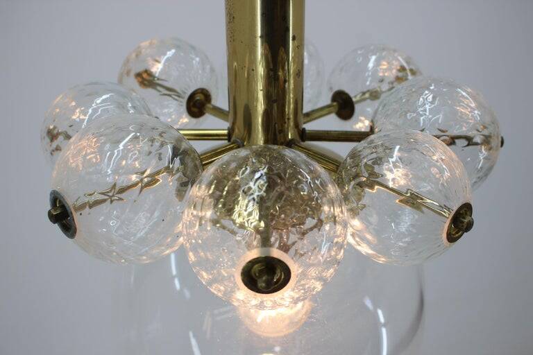 Set of four Midcentury Chandeliers Kamenicky Senov, 1970s