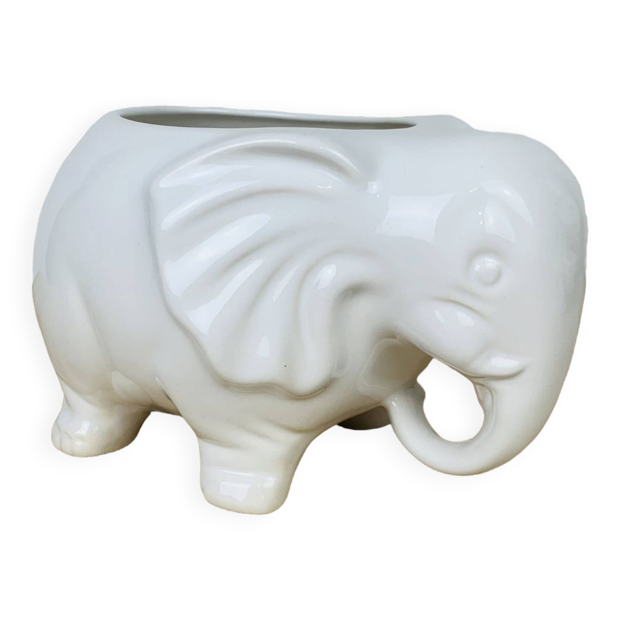 Ceramic elephant plant pot
